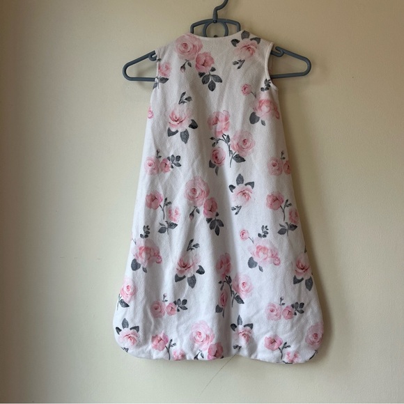 Floral Baby Sleep Sack Wearable Blanket Fleece 12–18M Pink Roses Fall Cozy Warm - Picture 3 of 7